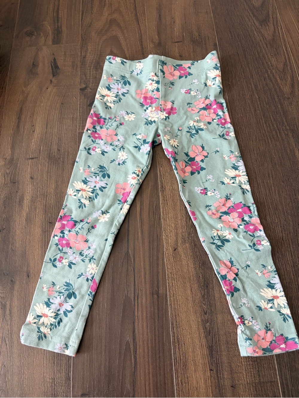 OshKosh B'gosh Mint Green Floral Leggings
